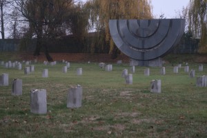 židovský hřbitov a menora