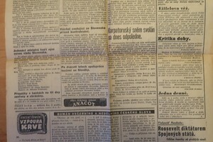 dokumenty z okolí Terezína