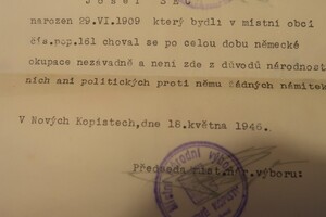 dokumenty z okolí Terezína